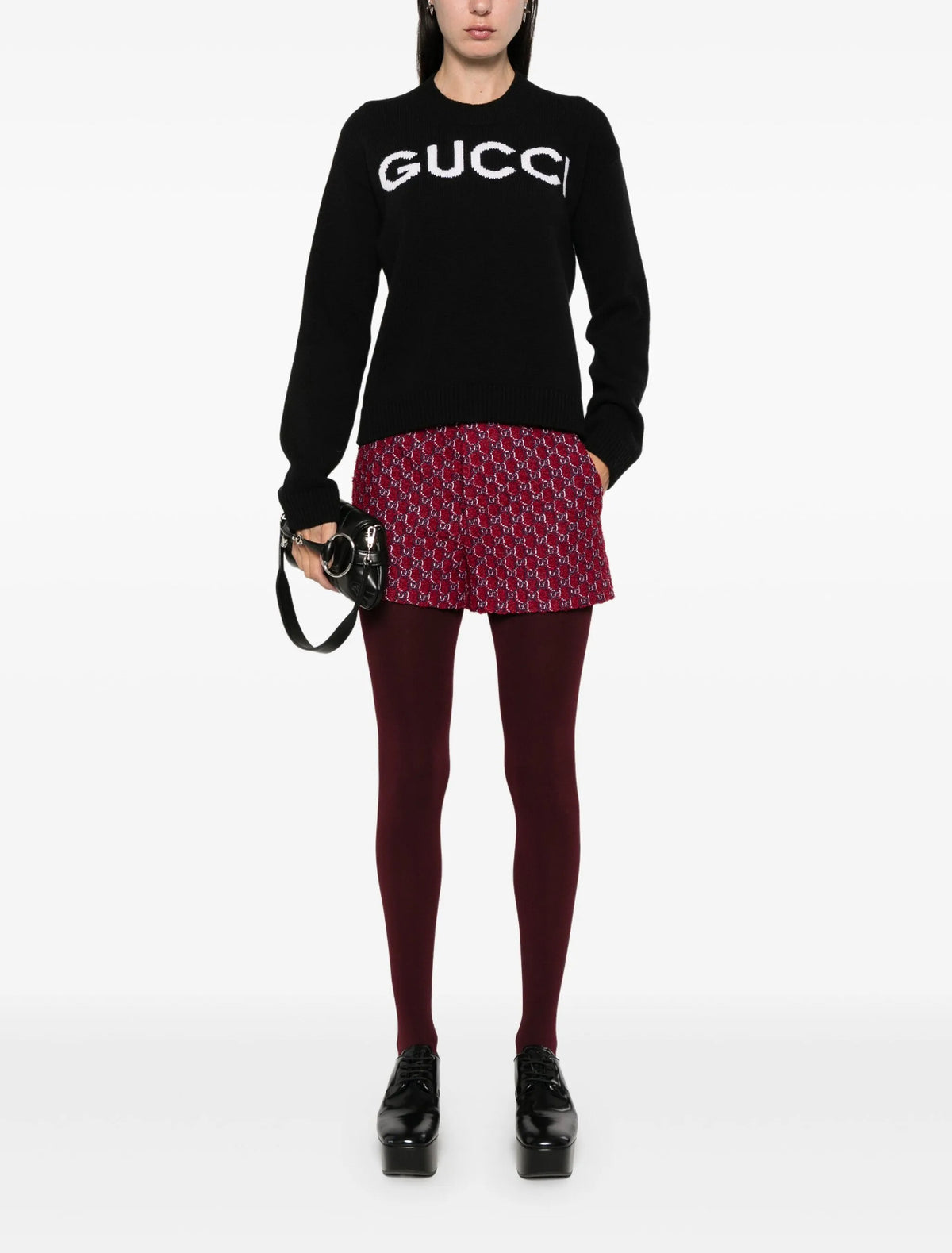 Winniemodo,Winnie modo,Gucci 770072 XKEBC,Gucci intarsia logo wool sweater,Gucci logo sweater,Gucci sweater,Gucci sweater bla