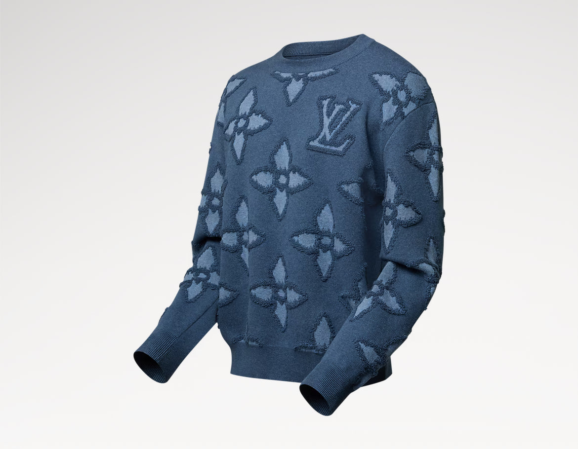 LV 1AGJRD,Louis Vuitton 1AGJRD,LV crewneck,Lv sweater,LV knitwear,LV pullover,LV cotton sweater,LV pullover mens,LV pullover