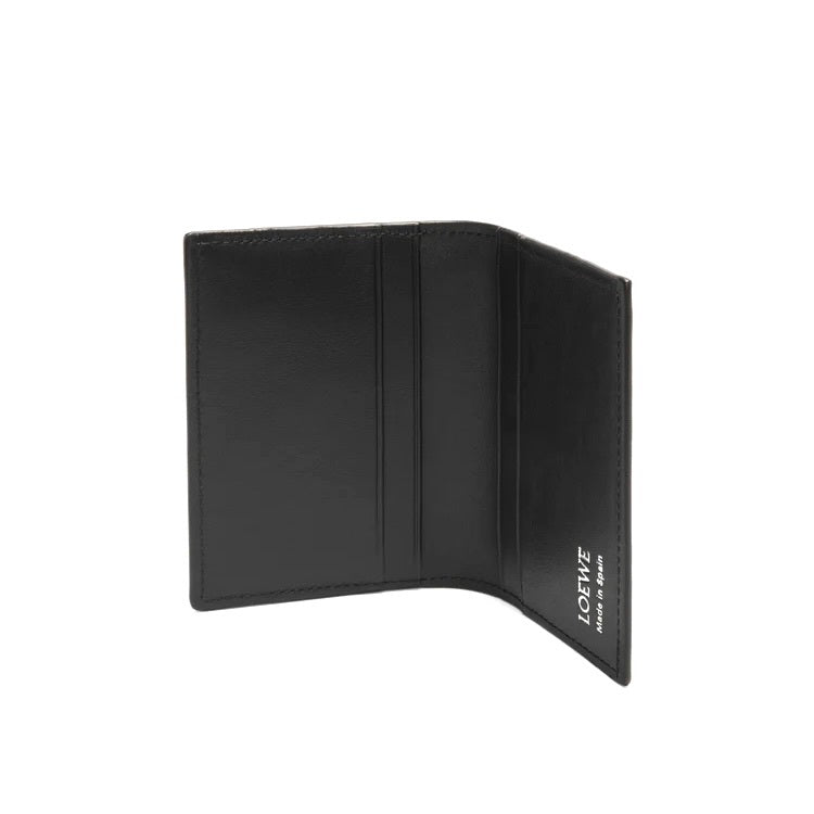 Loewe Slim bifold cardholder in shiny nappa calfskin,Loewe bifold card holder,Loewe men’s cardholder,Loewe navy cardholder in