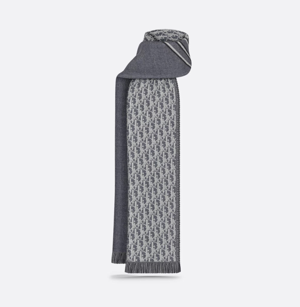 Dior 18E0005A0479,Dior scarf,Dior scarf authenticity,Dior scarf on sale,Dior scarf outlet,Dior wool scarf,Dior scarf gray,Dio