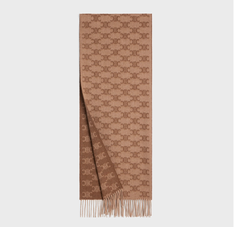 Celine scarf in monogram cashmere,Celine scarf 2AW02252U.02TF,Celine scarf authentic,Celine scarf on sale,Celine scarf outlet