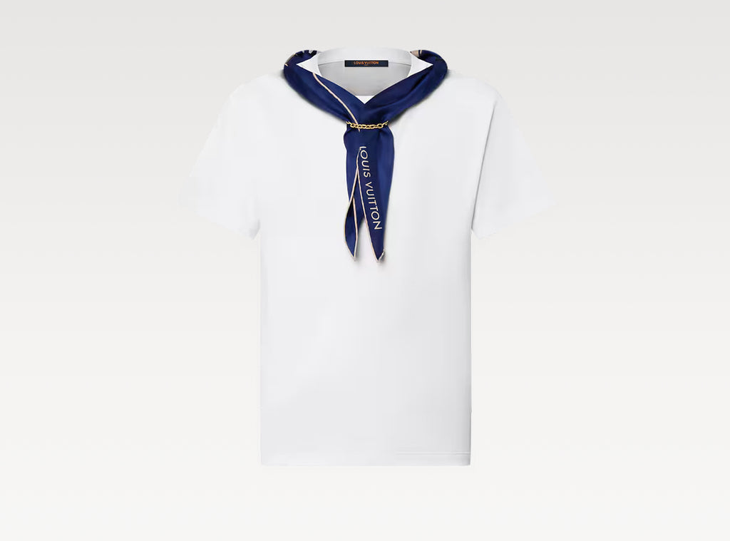 Louis Vuitton 1AHJ08,LV 1AHJ08,Louis Vuitton nautical scarf T-shirt,LV nautical scarf T-shirt,Louis Vuitton scarf T-shirt,LV