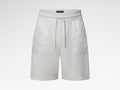 Louis Vuitton 1AHVPK,LV 1AHVPK,Louis Vuitton shorts with monogram nylon details,LV shorts monogram,Louis Vuitton shorts cream