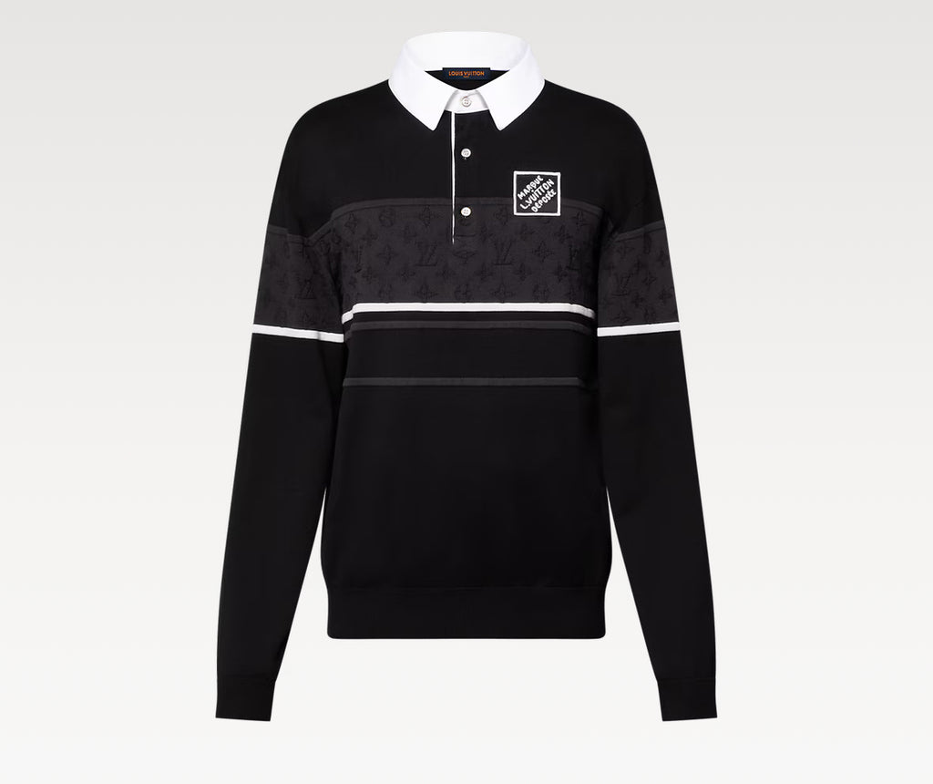 Louis Vuitton 1AGTM9,LV 1AGTM9,Louis Vuitton monogram long sleeved polo shirt,Louis Vuitton long sleeved polo shirt,LV monogr