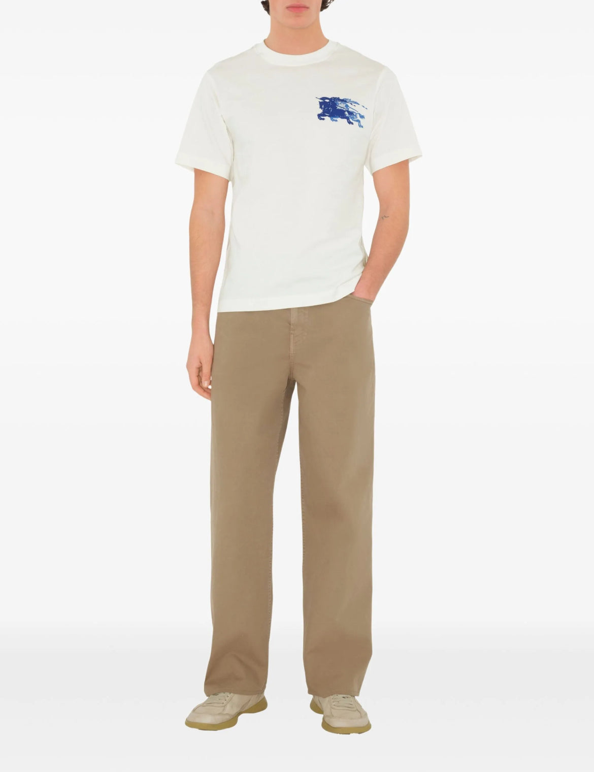 Burberry 8106797,Burberry EKD T-shirt,Burberry EKD white T-shirt,Burberry white T-shirt,Burberry white T-shirt mens,Burberry