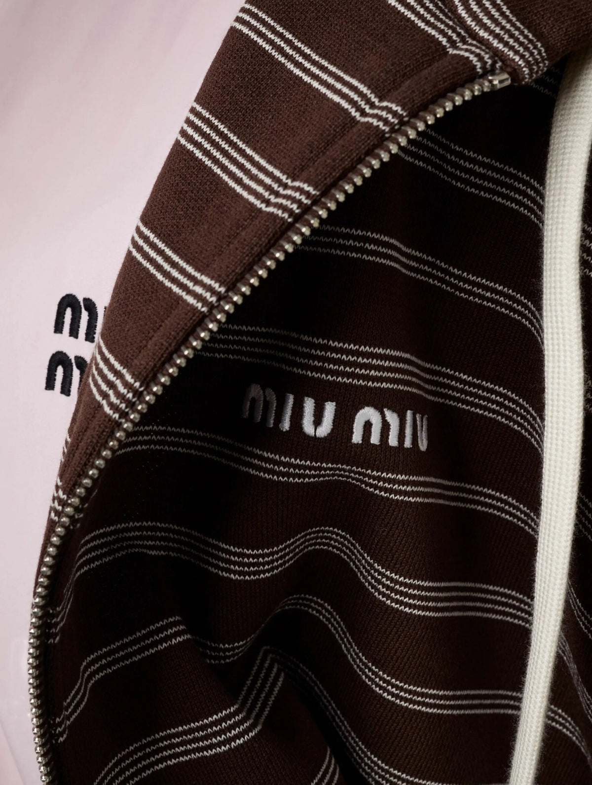 Winniemodo,Winnie modo,MIU MIU MJL023,Miu Miu zip up sweatshirt,Miu Miu zip up jacket,Miu Miu striped jacket,Miu Miu jacket b