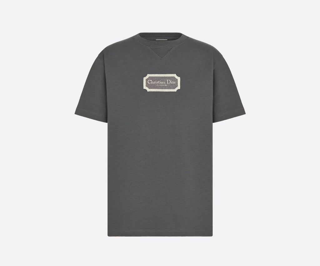 Dior 343J696C0554,Christian Dior Couture T-shirt,Dior Couture embroidered T-shirt,Christian Dior mens T-shirt,Dior mens t-shi