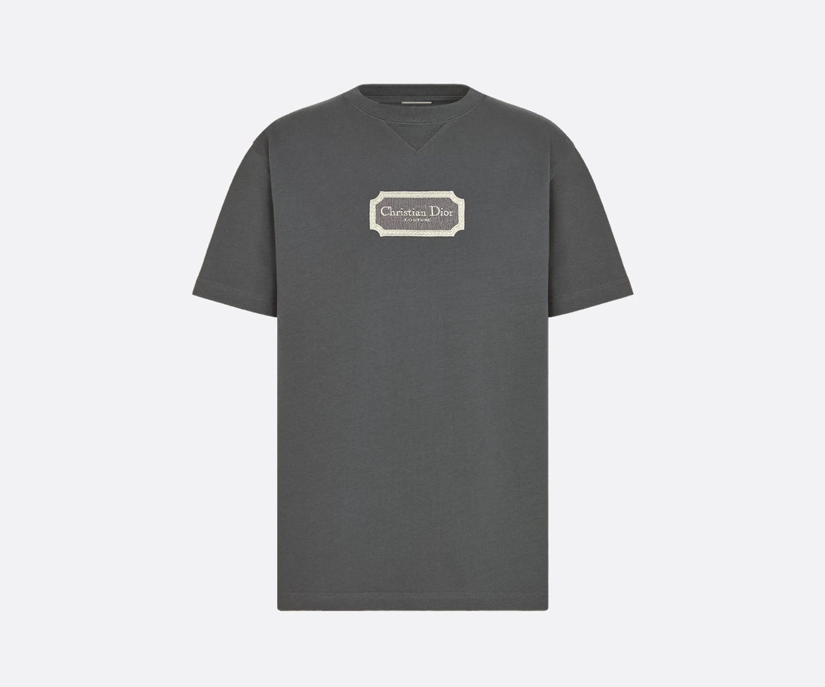 Dior 343J696C0554,Christian Dior Couture T-shirt,Dior Couture embroidered T-shirt,Christian Dior mens T-shirt,Dior mens t-shi
