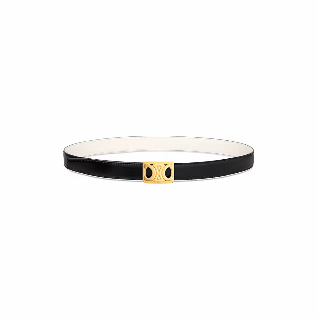 Celine Medium Reversible Framed Triomphe Belt,Celine 45BIZ3APD.38TW,Celine Reversible Triomphe Belt,Celine Reversible black w