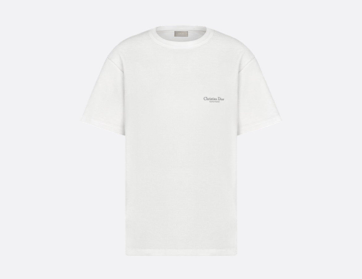 Dior 593J696F3006,Christian Dior Couture T-shirt,Dior t-shirt Christian Dior logo,Dior t-shirt white,Dior t-shirt blue,Dior t