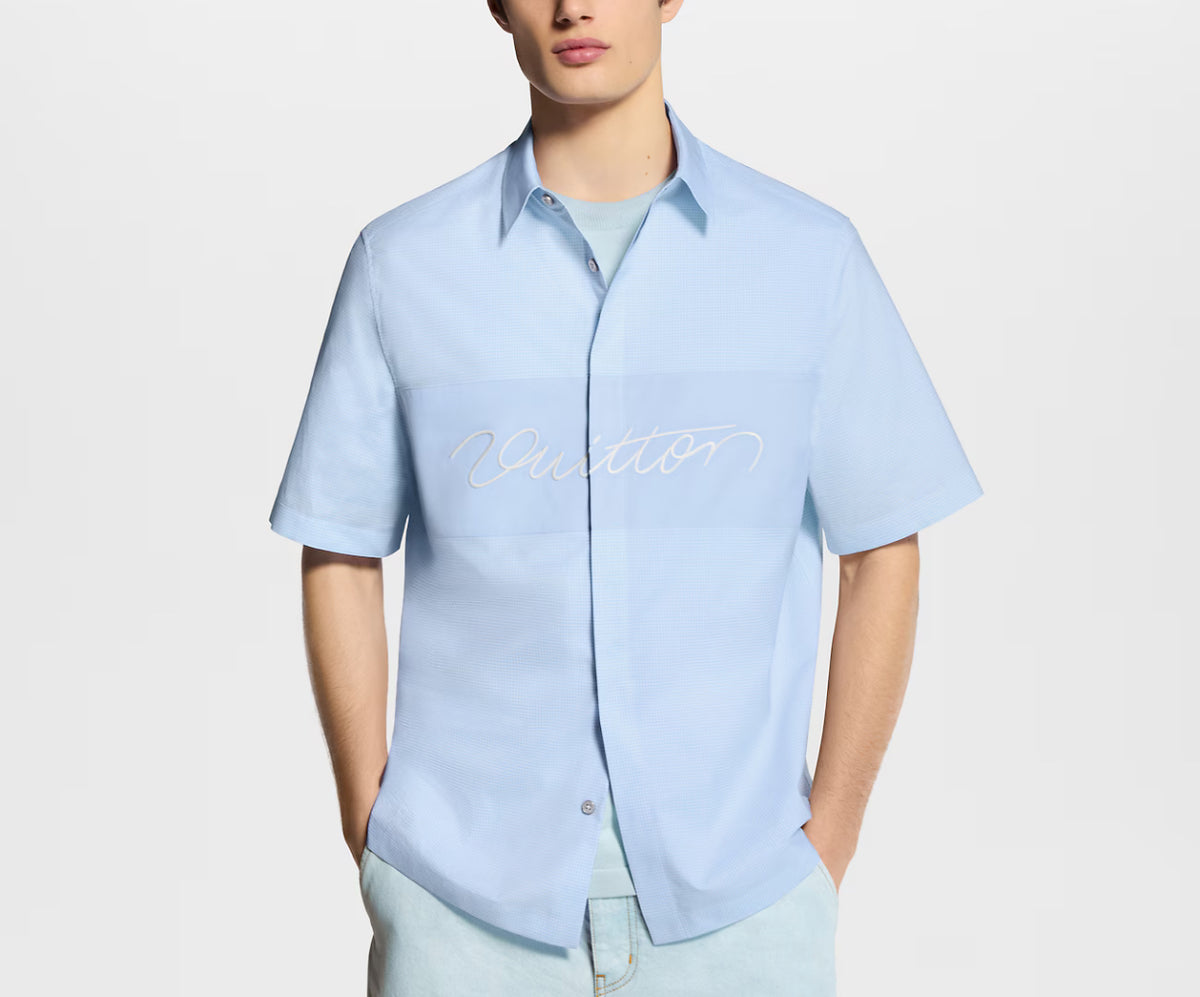 Winniemodo,Winniemodony,Louis Vuitton 1AJR79,LV shirt,LV shirt men,Louis Vuitton shirt short sleeve,LV menswear discount onli