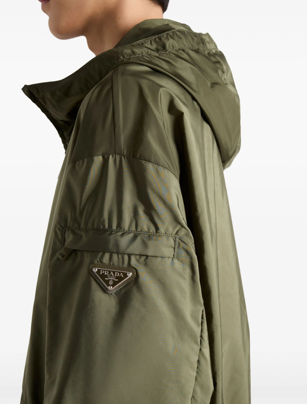 Winniemodo,Winnie modo,Prada SGC835OOO1WQ9,Prada hooded lightweight jacket,Prada windbreaker,Prada jacket green,Prada jacket