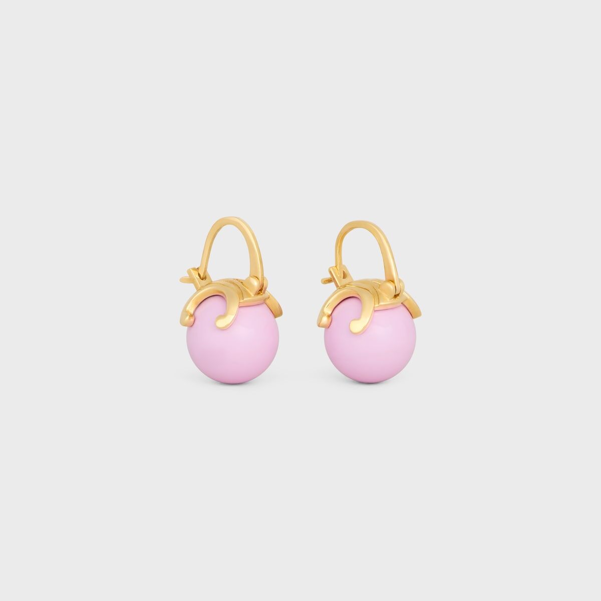 Celine sorbet earrings gold,Celine triomphe earrings,Celine sorbet resin earrings,Celine sorbet earrings in resin,Celine earr