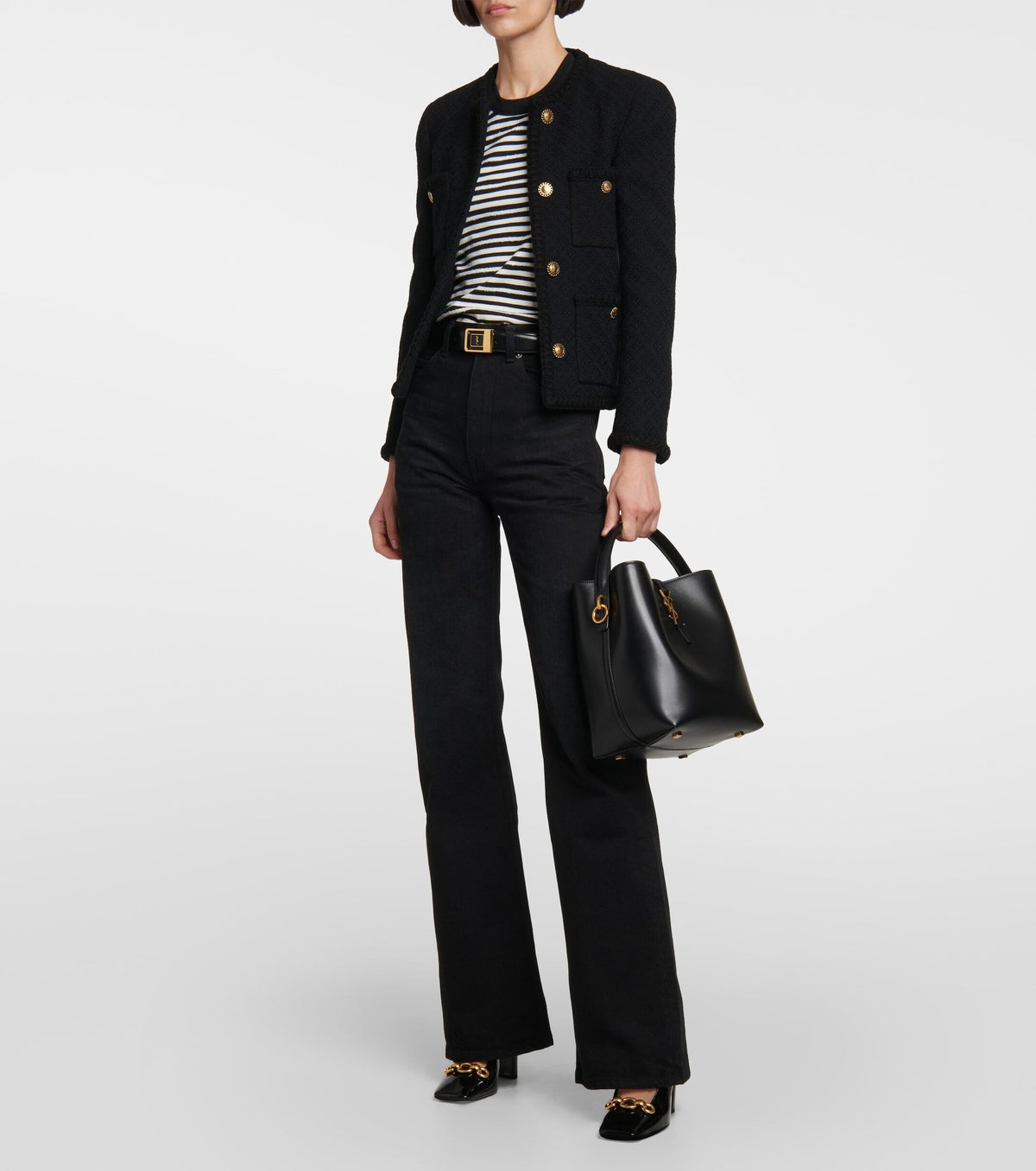 Winniemodo,Winniemodony,Saint Laurent 743660,YSL 743660,Saint Laurent striped jersey top,YSL striped top,Saint Laurent stripe