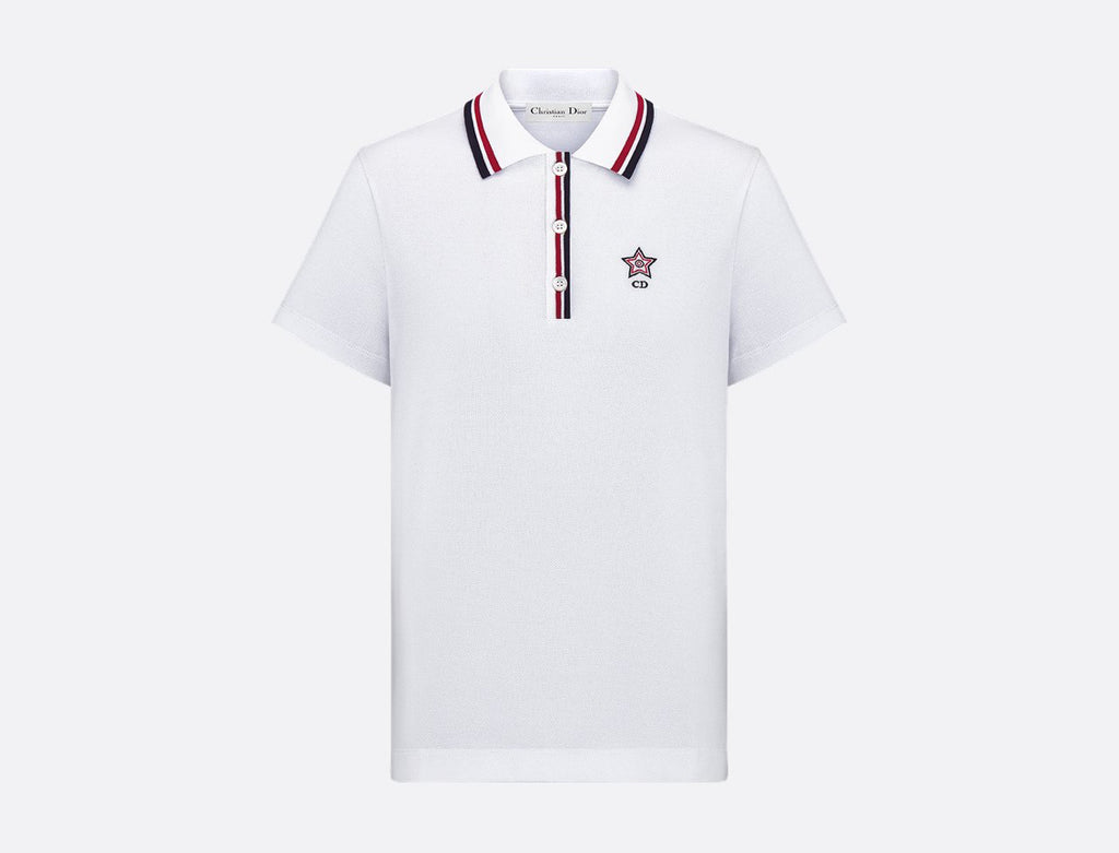 Dior 513T11A4200,Dior vibe polo shirt,Dior polo shirt,Dior white polo shirt,Dior white womens polo shirt,Dior white polo shir