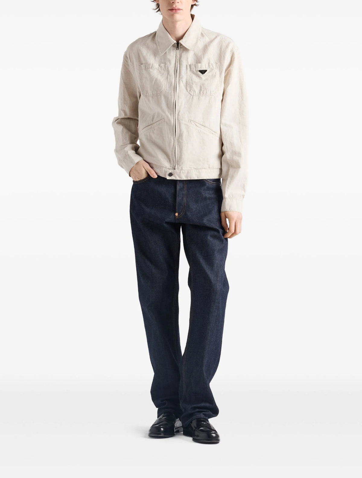 Winniemodo,Winnie modo,Prada GEB255,Prada chambray jacket,Prada jacket,Prada jacket sale,Prada zip up jacket,Prada jacket men