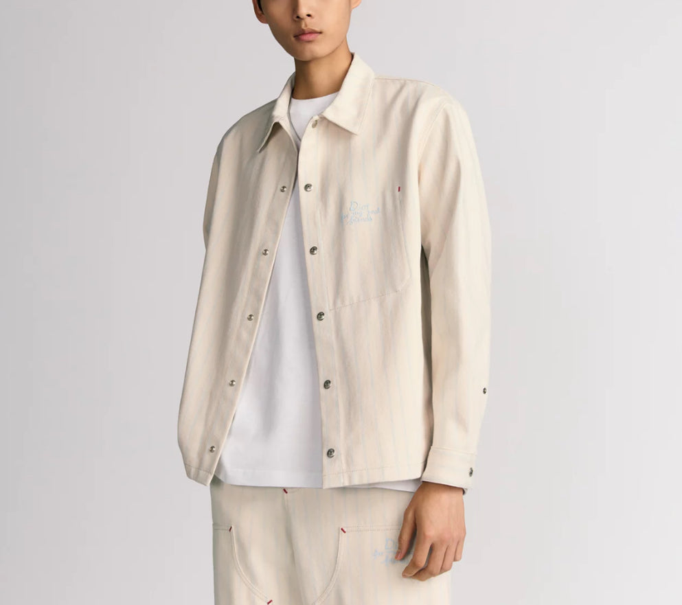 Dior 583D489A3010,Dior Hylton Nel overshirt,Dior Hylton Nel white shirt,Dior white stripes shirt,Dior white overshirt,Dior fo