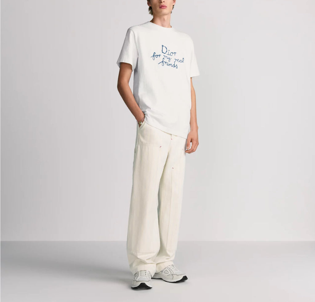 Dior 583J696A0849,Dior Hylton nel,Dior Hylton nel t-shirt, Dior Hylton nel t-shirt white, Dior T-Shirt,Dior T- Shirt mens,Dio