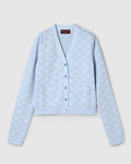 Gucci 818735 XKEOH,Gucci GG jacquard cardigan,Gucci GG monogram cardigan,Gucci GG monogram blue cardigan,Gucci blue monogram