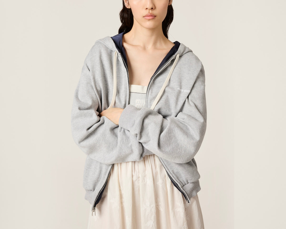 Winniemodo,Winnie modo,MIU MIU ML1257SOOO17PE,MIU MIU jacket,Miu Miu jacket sale,MIU MIU zip up jacket,MIU MIU reversible jac