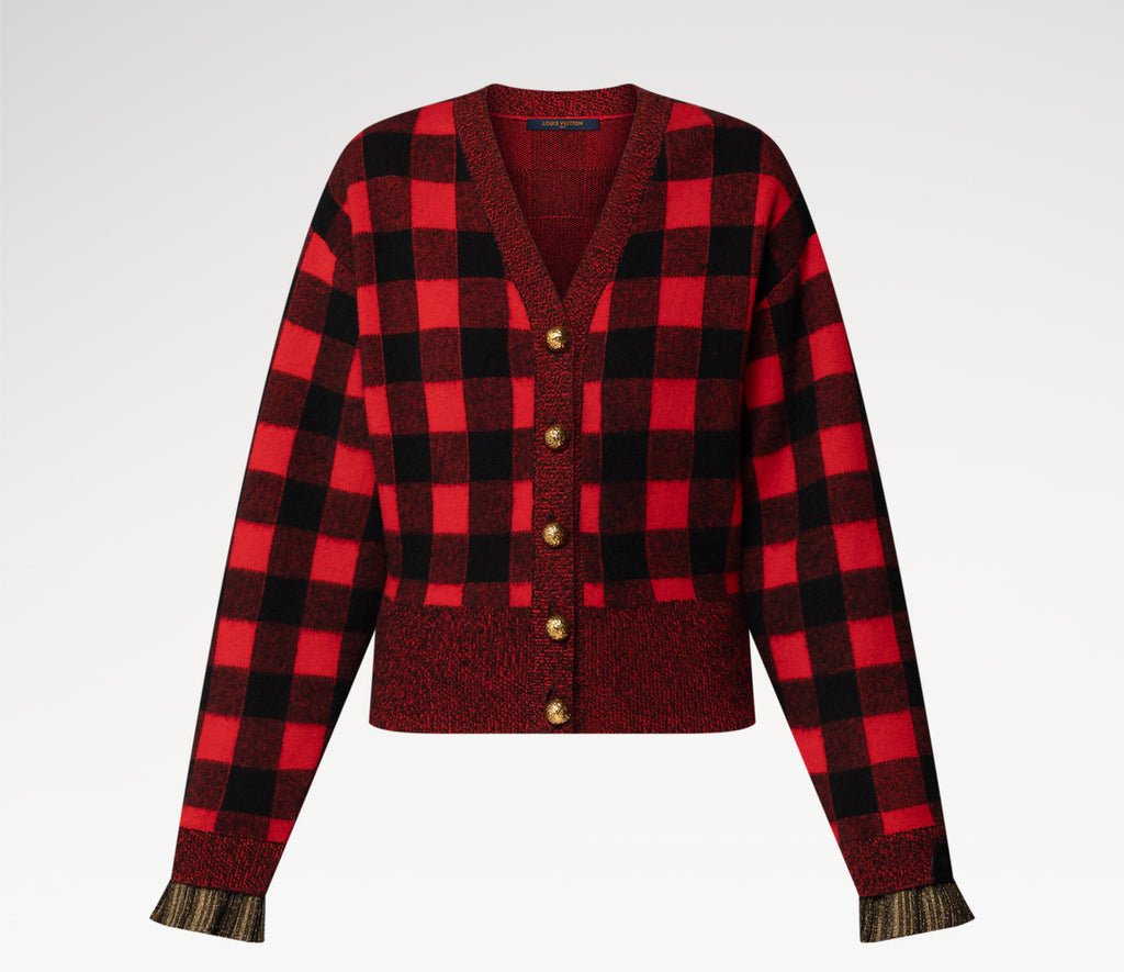 Winniemodo,Winnie modo,Louis Vuitton 1AIRDL,LV 1AIRDL,Louis Vuitton checkered cardigan,LV checkered cardigan,Louis Vuitton ca