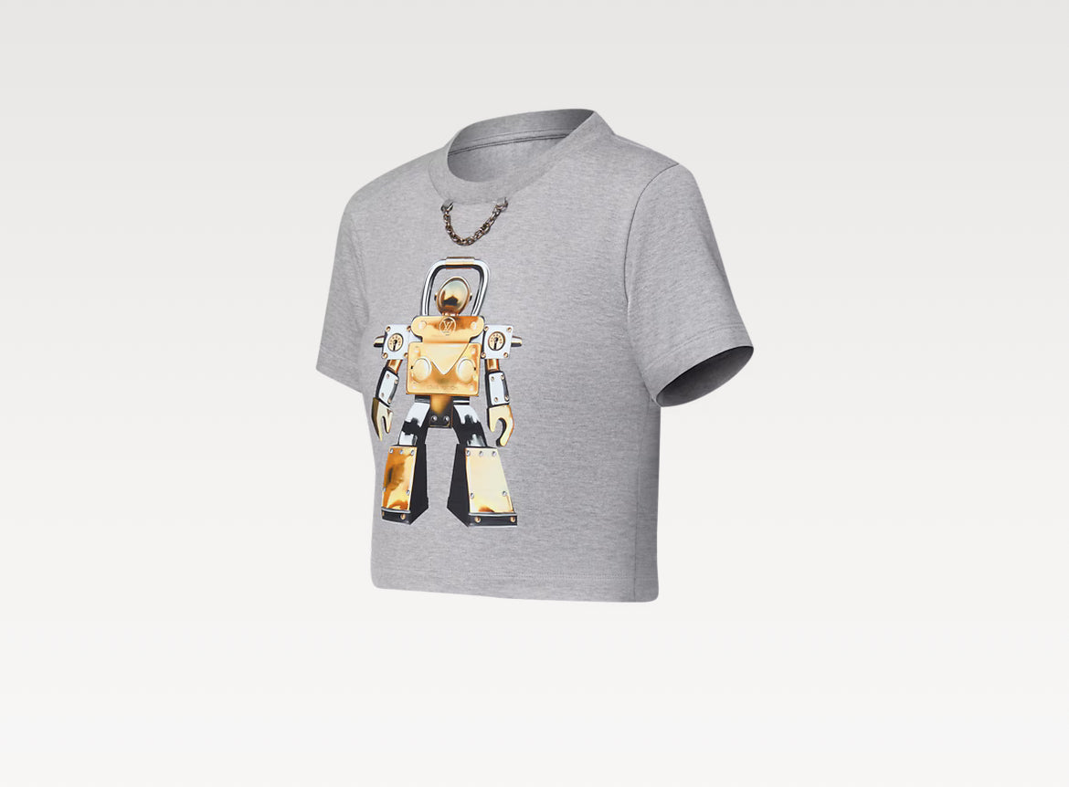 Louis Vuitton 1AI430,LV 1AI430,Louis Vuitton robot crop top,LV robot crop top,Louis Vuitton robot crop t-shirt,LV robot crop