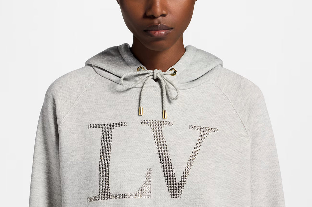 Winniemodo,Winnie modo,Louis Vuitton 1AIBlG,LV 1AIBlG,Louis Vuitton rhinestone signature hoodie,Lv rhinestones hoodie,Louis V