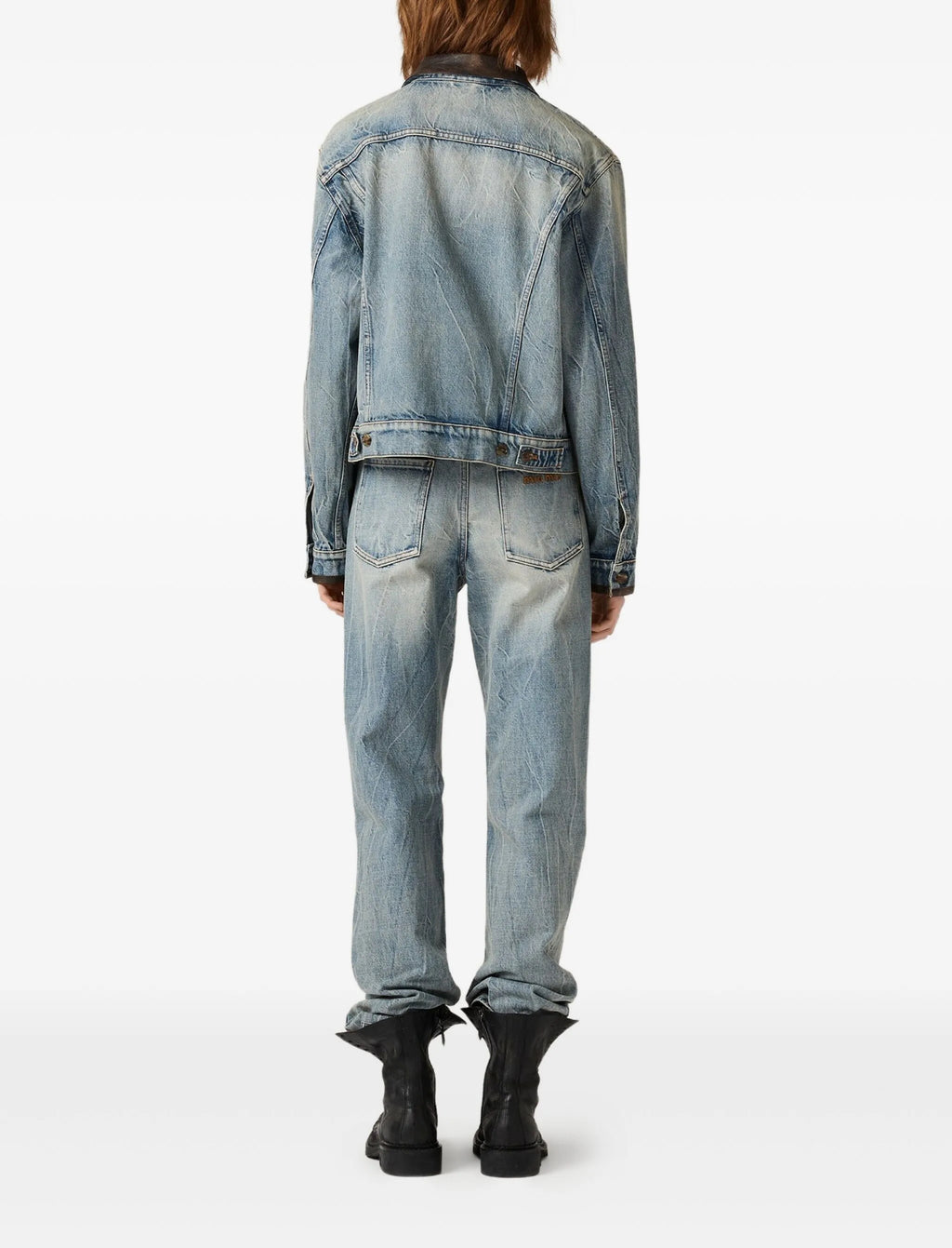 Winniemodo,Winnie modo,MIU MIU GWB273,Miu Miu leather denim jacket,Miu Miu denim jacket,MIU MIU denim jacket sale,Miu Miu jac