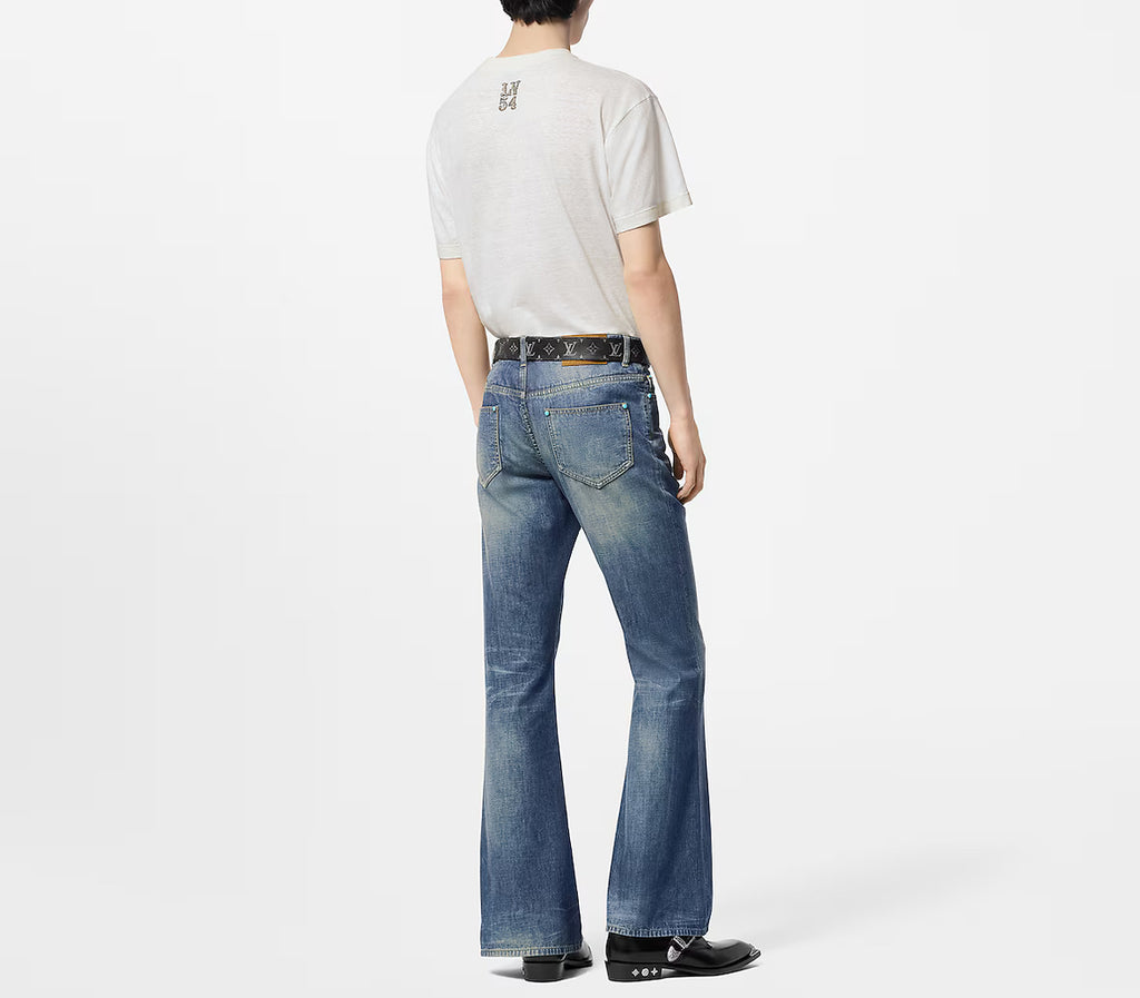 Louis Vuitton 1AFWUR,LV 1AFWUR,Louis Vuitton graphic cotton and linen blend T-shirt,LV graphic blend t-shirt,Louis Vuitton wh