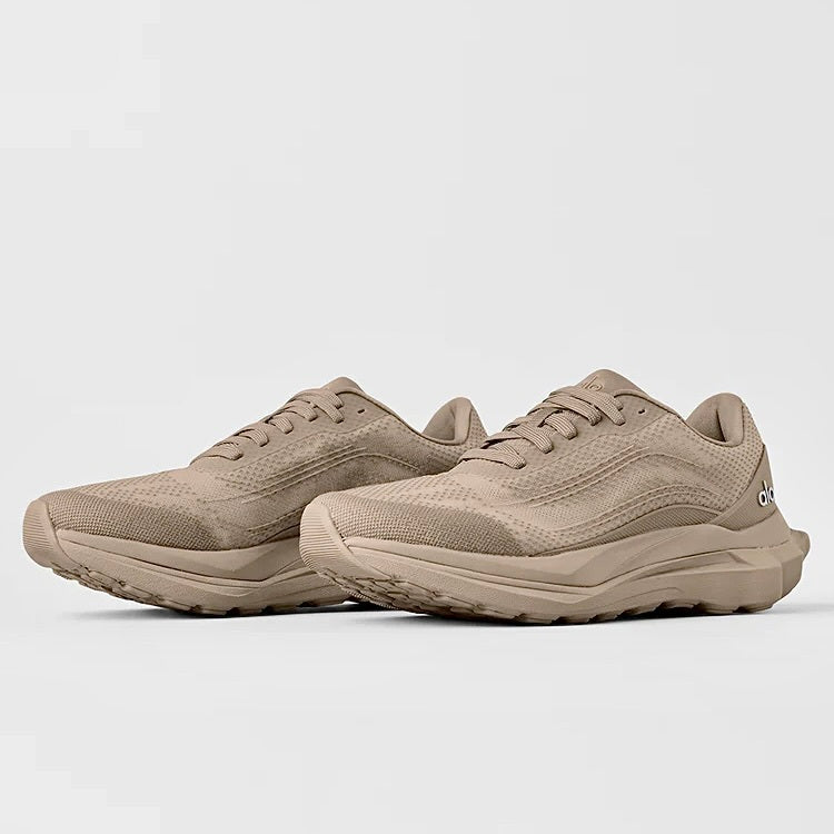 Alo Runner Gravel,Alo Runner,Alo sneaker brown,Alo sneaker,Yoga sneaker, Alo sneaker on sale,Alo yoga sneaker sand,Alo womens