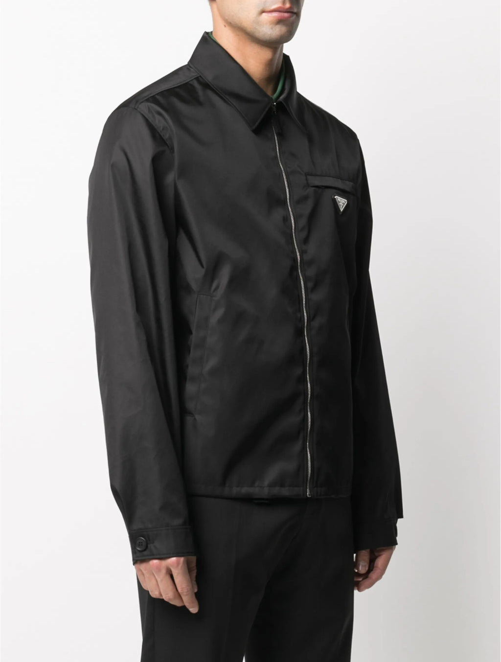 Prada SGB684S2111WQ8,Prada re-nylon jacket,Prada re-nylon black jacket,Prada black jacket,Prada black zip up jacket,Prada jac