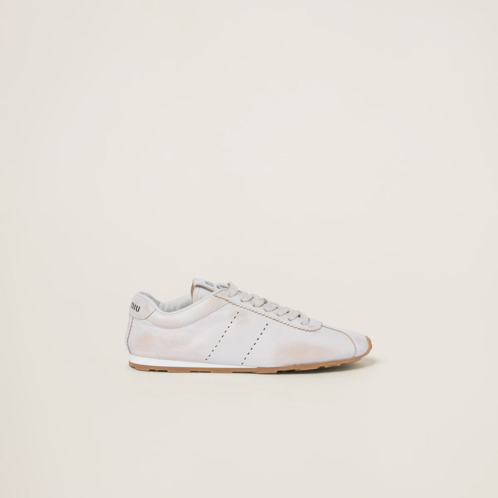 Miu Miu bleached nappa leather sneakers,Miu Miu women's,Miu Miu 5E114E ,Miu Miu outlet,Miu Miu sneakers,Miu Miu online shop,M