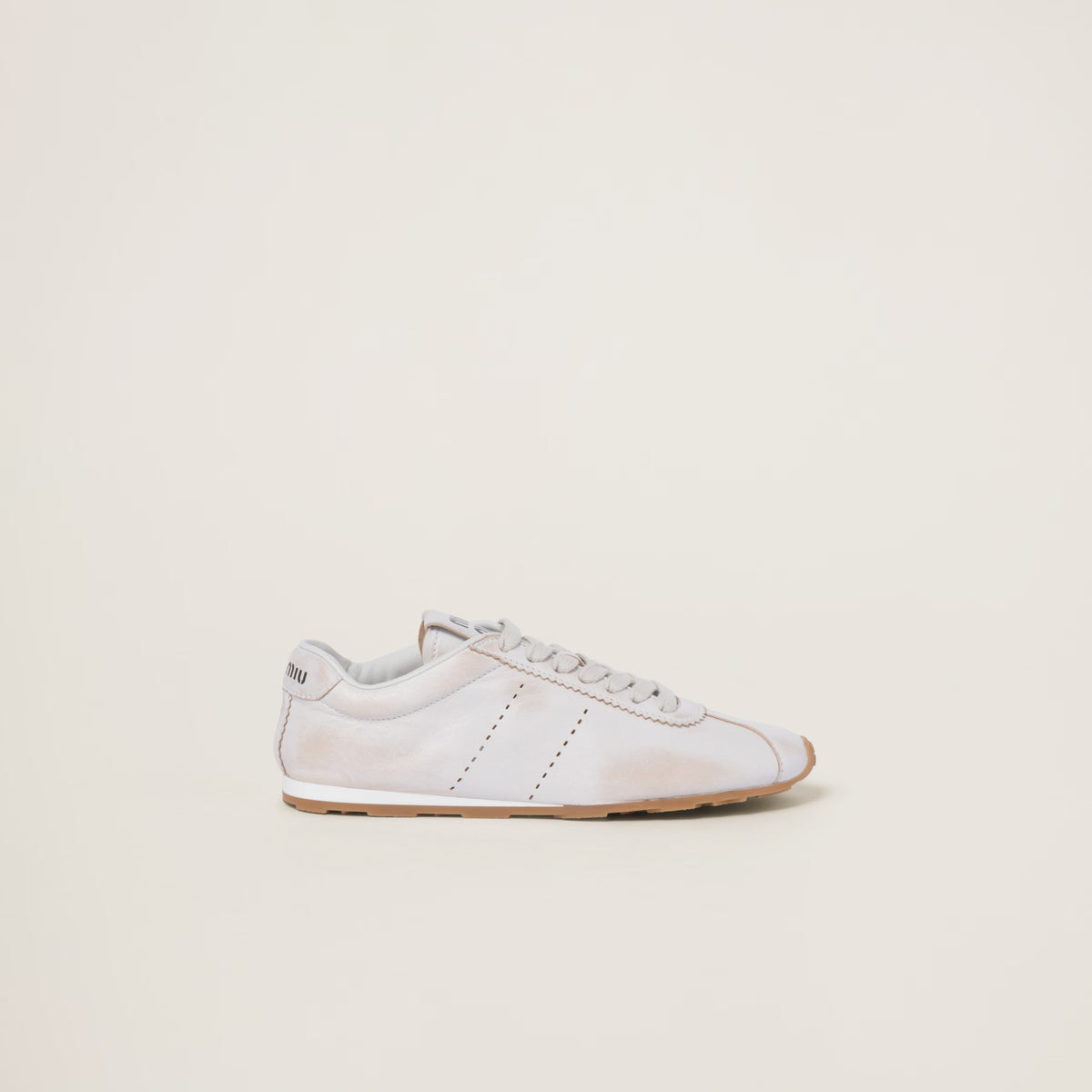 Miu Miu bleached nappa leather sneakers,Miu Miu women's,Miu Miu 5E114E ,Miu Miu outlet,Miu Miu sneakers,Miu Miu online shop,M