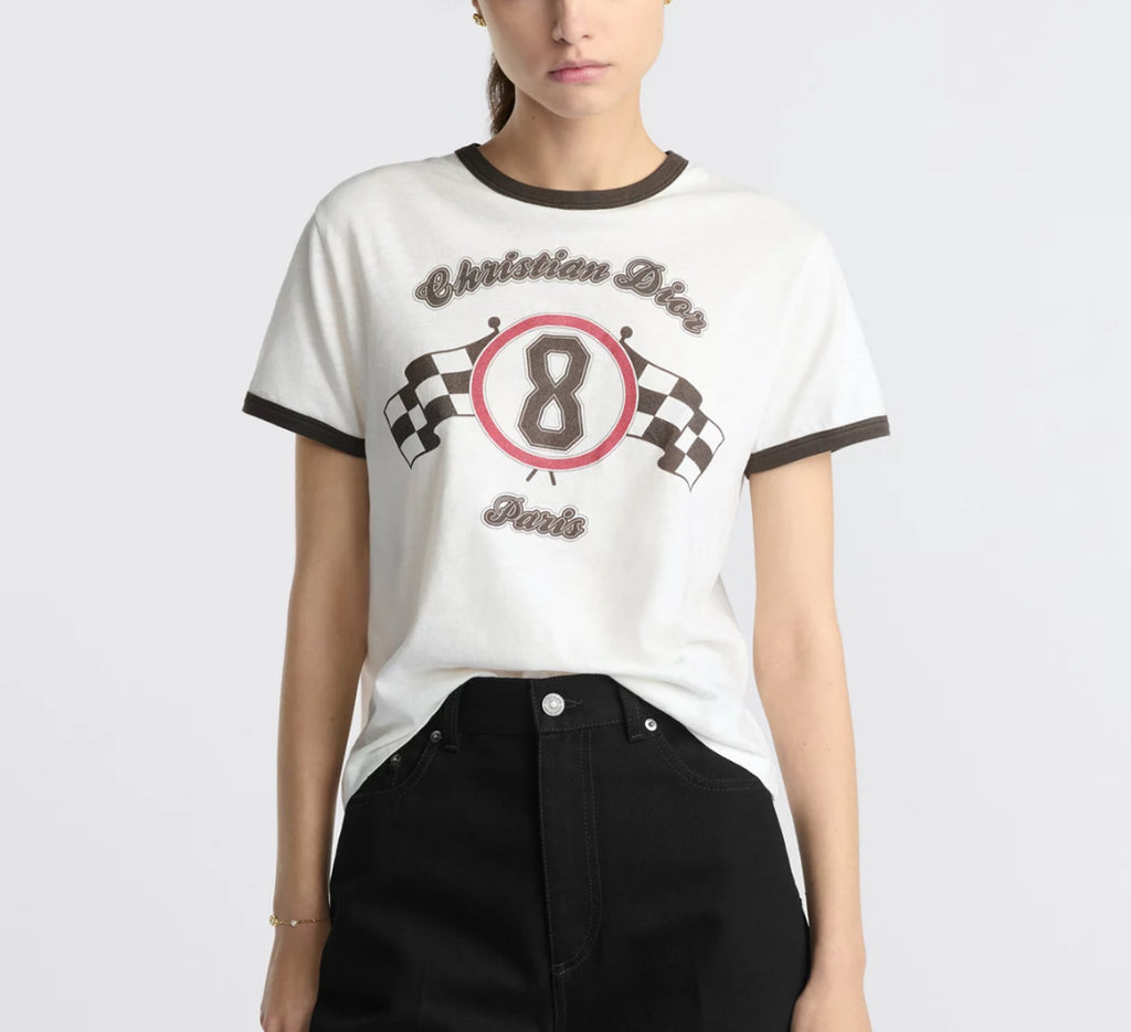 Dior 523T09A4231,Dior 8 print T-shirt,Dior 8 white T-shirt,Dior white T-shirt,Dior womens white T-shirt,Dior white Tee,Dior 8