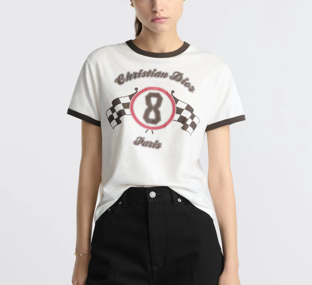 Dior 523T09A4231,Dior 8 print T-shirt,Dior 8 white T-shirt,Dior white T-shirt,Dior womens white T-shirt,Dior white Tee,Dior 8