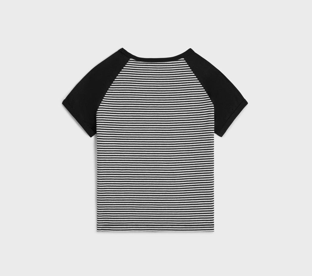Celine triomphe T-shirt in cotton jersey, Celine 2x48n615z, Celine T-shirt on sale, Celine T-shirt authenticity, Celine T-shi