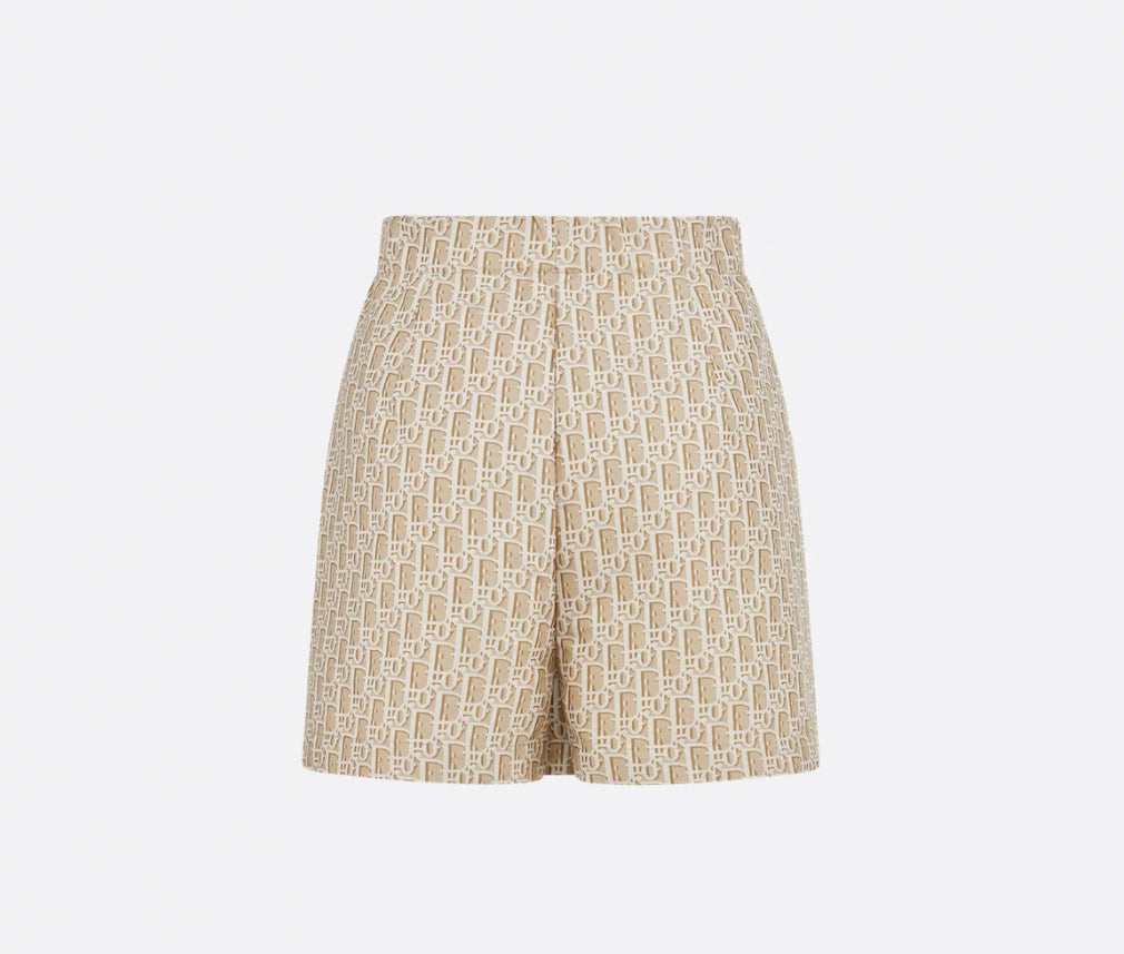 Dior 357P15A2970,Dior oblique Moti shorts, Dior oblique skort, Dior oblique beige skort,Dior beige monogram shorts,Dior monog