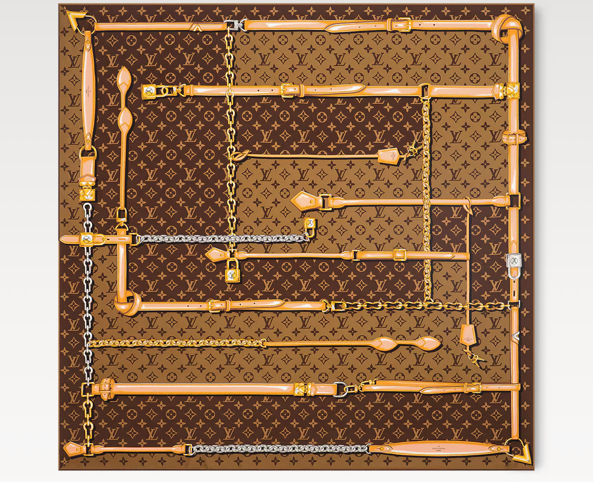 Louis Vuitton M78667,LV M78667,Louis Vuitton M78666,LV M78666,Louis Vuitton monogram confidential square,LV monogram silk sca