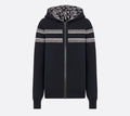 Dior reversible zipped cardigan with hood