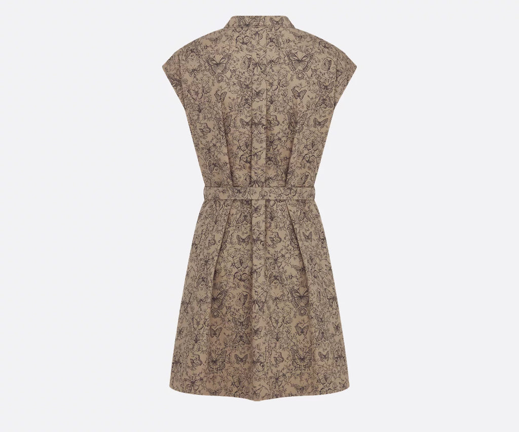 Dior 521R95A3A52,Dior short belted shirt dress,Dior shirt dress,Dior dress,Dior dress beige,Dior dress 2025,Dior dress on sal