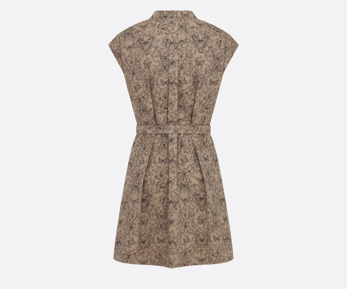 Dior 521R95A3A52,Dior short belted shirt dress,Dior shirt dress,Dior dress,Dior dress beige,Dior dress 2025,Dior dress on sal