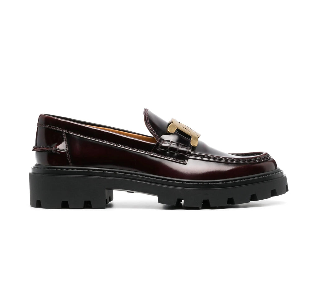 Winniemodo,Winniemodony,Tod’s logo plaque leather loafers dark red,Tod’s loafer red,Tod’s loafer wine red sale,Tod’s loafer o