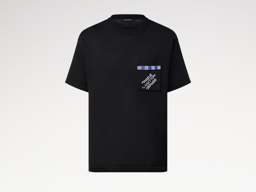 Louis Vuitton 1AFRJG,LV 1AFRJG,Louis Vuitton embellished short sleeved cotton crewneck,Louis Vuitton embellished short sleeve