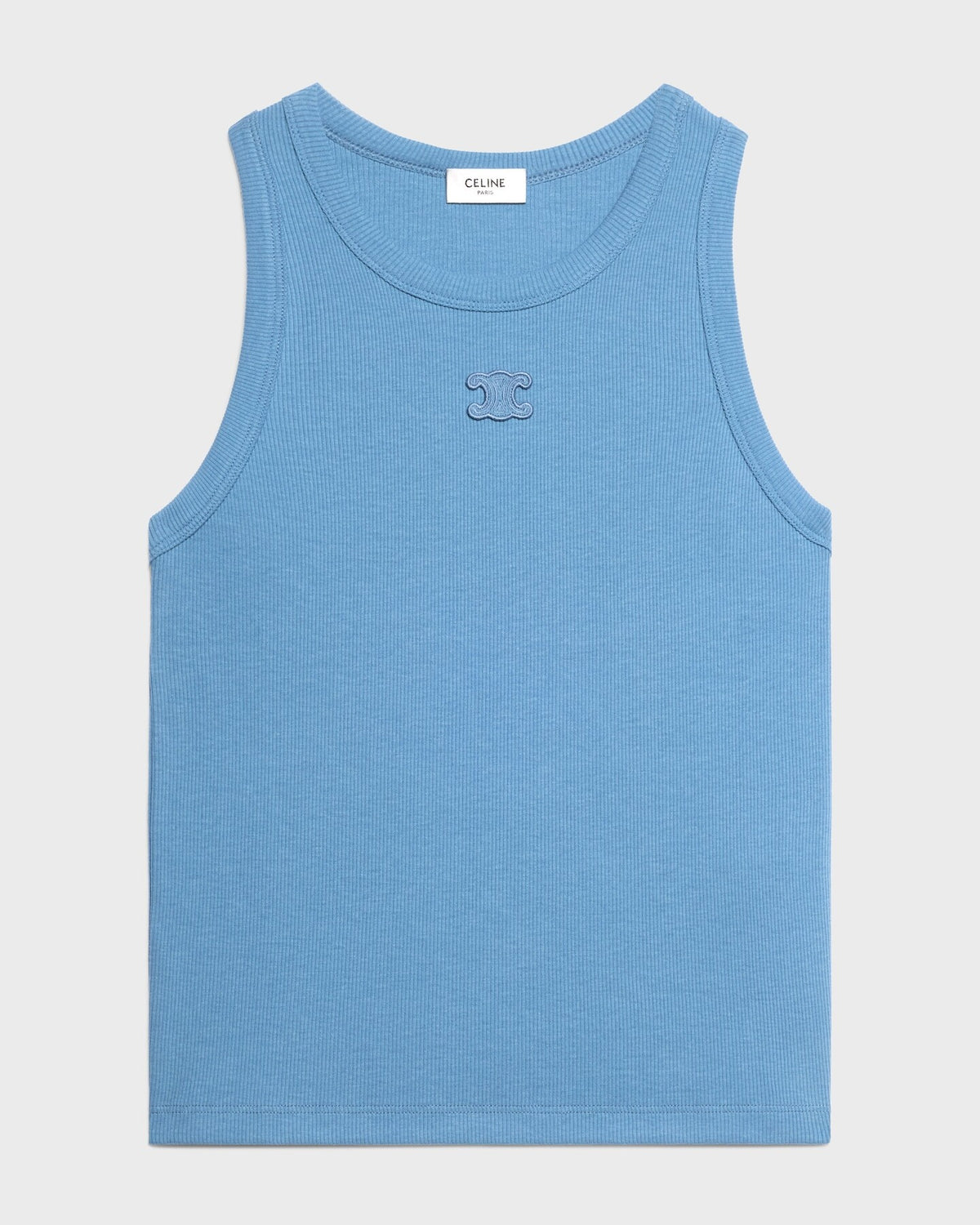 Winniemodo,Winniemodony,Celine RX0M53O26,Celine vest,Celine vest top sale,Celine womens top,Celine knit vest blue,Celine knit