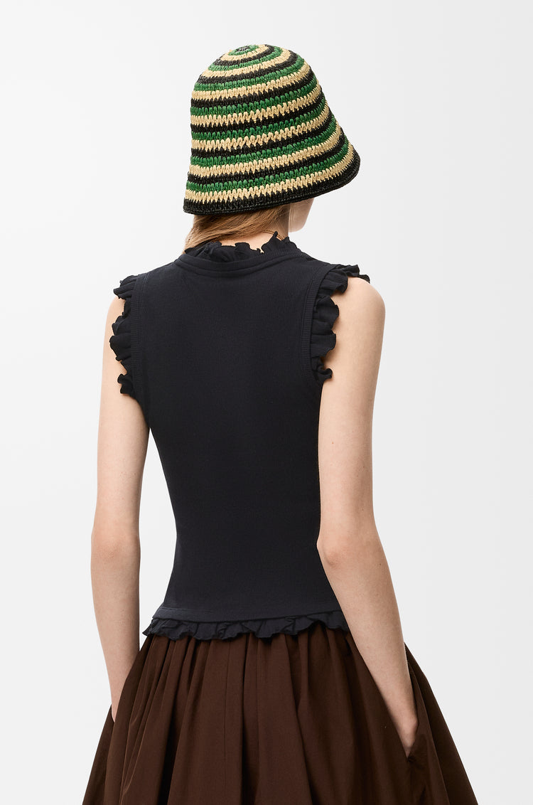 Winniemodo,Winniemodony,Loewe S616Y23X53,Loewe top,Loewe vest,Loewe clothes sale,Loewe vest discount,Loewe womenswear outlet,