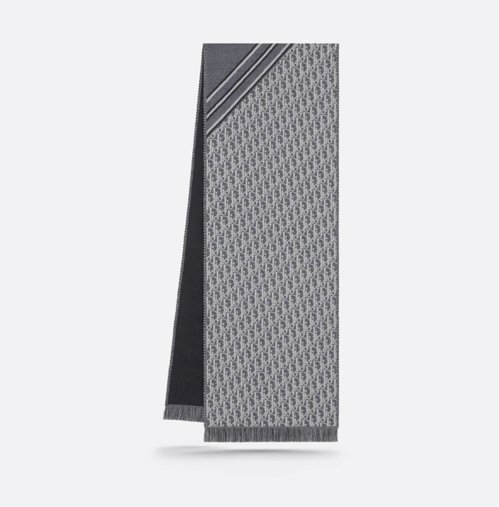 Dior 18E0005A0479,Dior scarf,Dior scarf authenticity,Dior scarf on sale,Dior scarf outlet,Dior wool scarf,Dior scarf gray,Dio