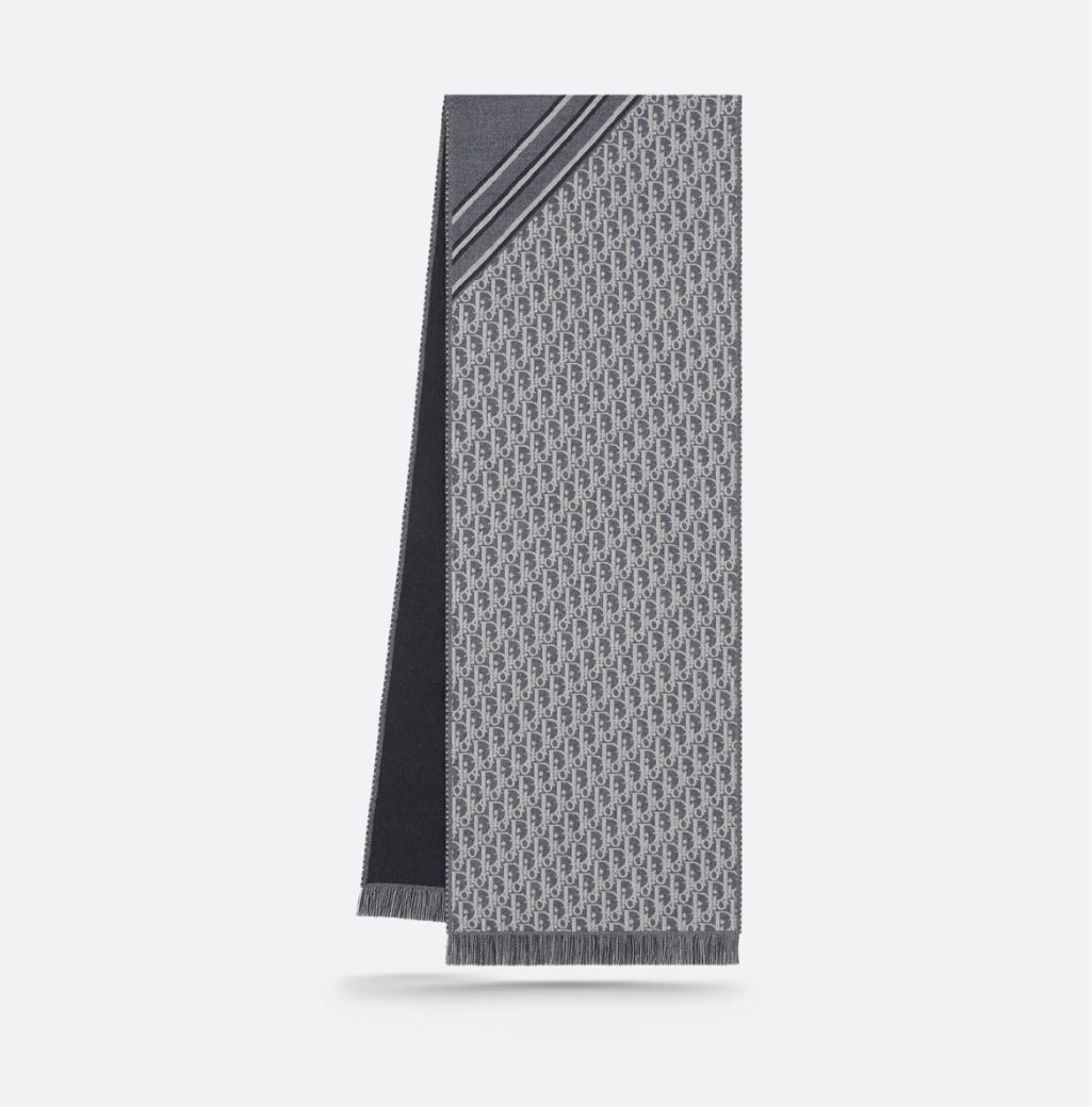 Dior 18E0005A0479,Dior scarf,Dior scarf authenticity,Dior scarf on sale,Dior scarf outlet,Dior wool scarf,Dior scarf gray,Dio