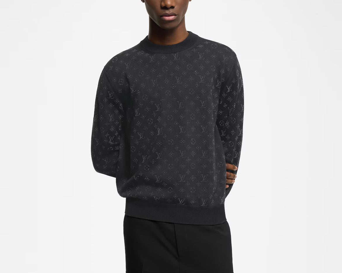 LV 1AGJU3,Louis Vuitton 1AGJU3,LV crewneck,Lv sweater,LV knitwear,LV pullover,LV cotton sweater,LV pullover mens,LV pullover