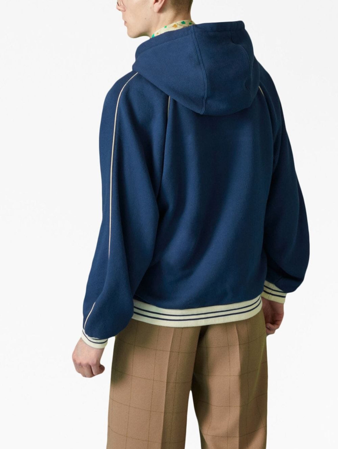 Gucci interlocking G logo patch zipped hoodie,Gucci men's jacket,GUCCI 756648XJFV7 ,Gucci outlet,GG jacket,Gucci online shop,