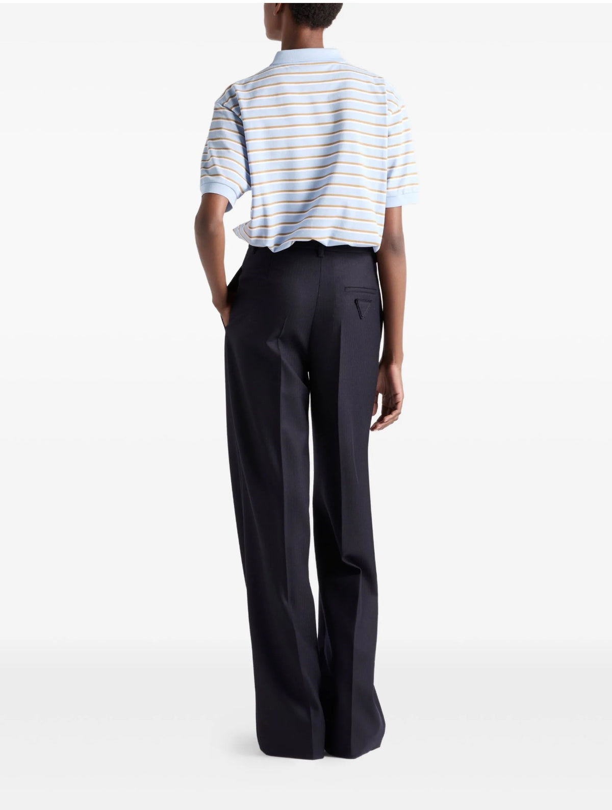 Winniemodo,Winnie modo,Prada 39609SOOO16WC,Prada striped polo shirt,Prada striped polo womens,Prada polo shirt,Prada striped